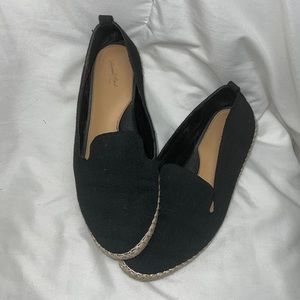 Black Loafers with Woven Trim (Universal Threads)